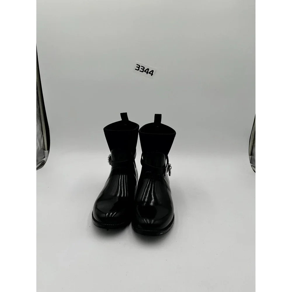 Michael Kors Fulton Harness Admiral Ankle Booties Womens 8 Black‎ Patent Leather